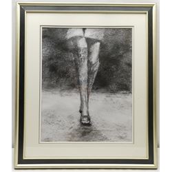 Richard Farrant (British Contemporary): 'Catwalk', charcoal signed 49cm x 39cm