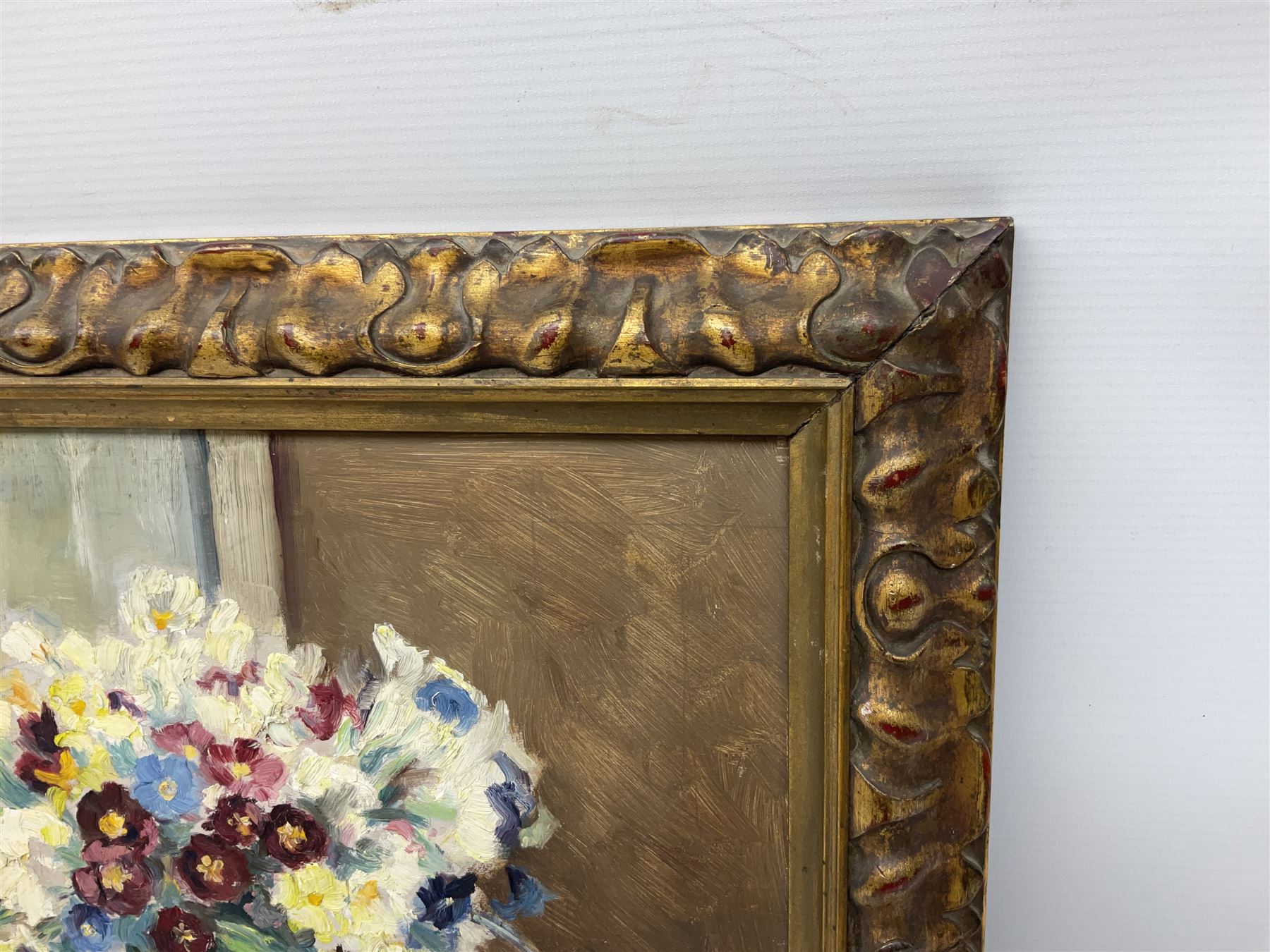 Harold Todd (Robin Hood's Bay 1894-1977): Still Life of Flowers in a Jug, oil on board signed 27cm x 35cm