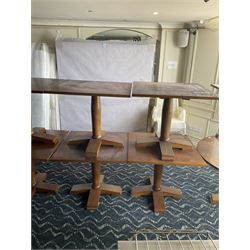 Four square walnut finish dining tables- LOT SUBJECT TO VAT ON THE HAMMER PRICE - To be collected by appointment from The Ambassador Hotel, 36-38 Esplanade, Scarborough YO11 2AY. ALL GOODS MUST BE REMOVED BY WEDNESDAY 15TH JUNE.