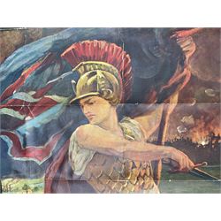 Edith M Kemp-Welch (British 1870-1941): 'Remember Scarborough! Enlist Now', rare original Parliamentary Recruiting Committee poster No. 41, circa 1915, printed by David Allen 149 x 98cm