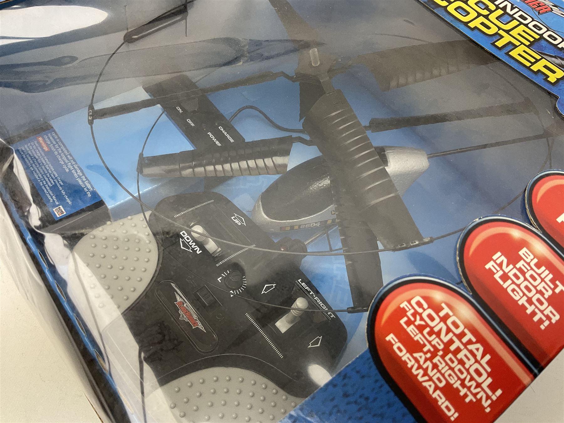 Blade Runners Series Extreme Indoor Rescue Helicopter; boxed with radio control; quantity of Lehmann Gnomy plastic model railway items; and other toys and figures etc