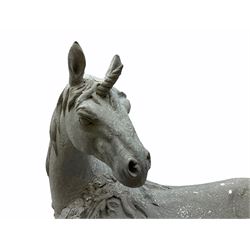 Composite model of a recumbent unicorn, H44cm, L60cm. 