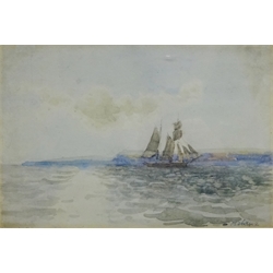  M Weatherill (British 1834-1913): Yacht at Sea, watercolour signed 16cm x 24cm  