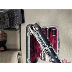 Carlo Ricordo bowl back mandolin, Selmer clarinet and a Boosey & Hawkes clarinet, all cased