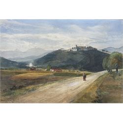 Bernard Walter Evans (British 1848-1922): 'Mougins - South of France', watercolour signed titled inscribed 'Sketch from Nature' and dated 'Dec 14 '94', 37cm x 53cm