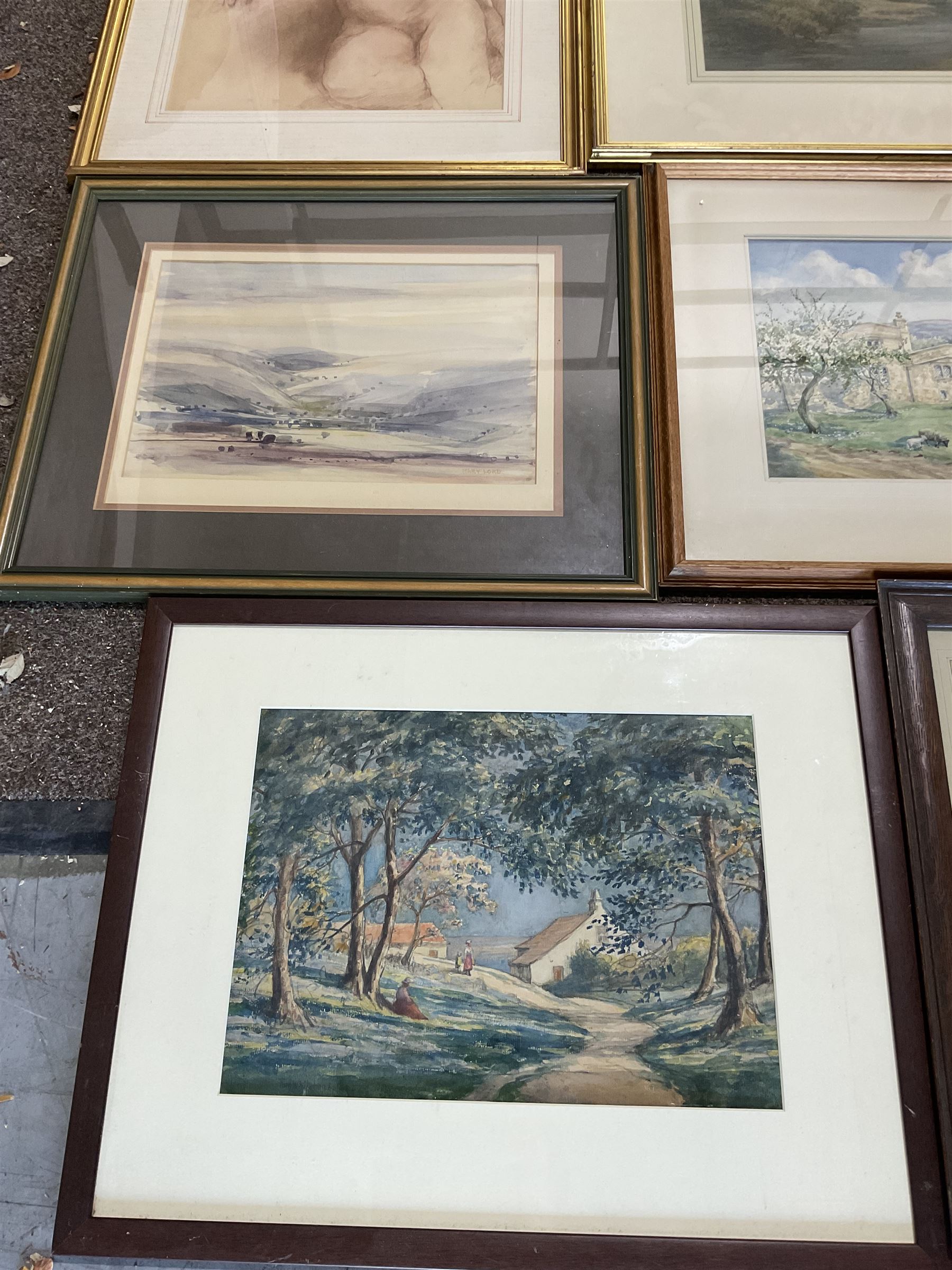 Collection of principally early 20th century watercolours, artists including M Thorpe, WH Sugden, Johnstone Rough, Percy Lancaster, Kenneth Holmes, William Ashton, James Leslie Brooke, Tom Whitehead, Mary Ann Lord, etc (12)