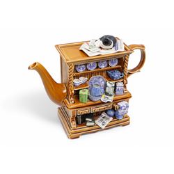 Ringtons items including novelty teapot Millenium Welsh Dresser, another Tea Time, tea caddy, Willow Story vase, Landmarks vase, five Millenium beakers etc