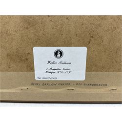 Henry Barlow Carter (British 1804-1868): Fishing Boat returning to Scarborough Harbour, watercolour with scratching out unsigned 16cm x 24cm
Provenance: with Walker Galleries, Harrogate, label verso