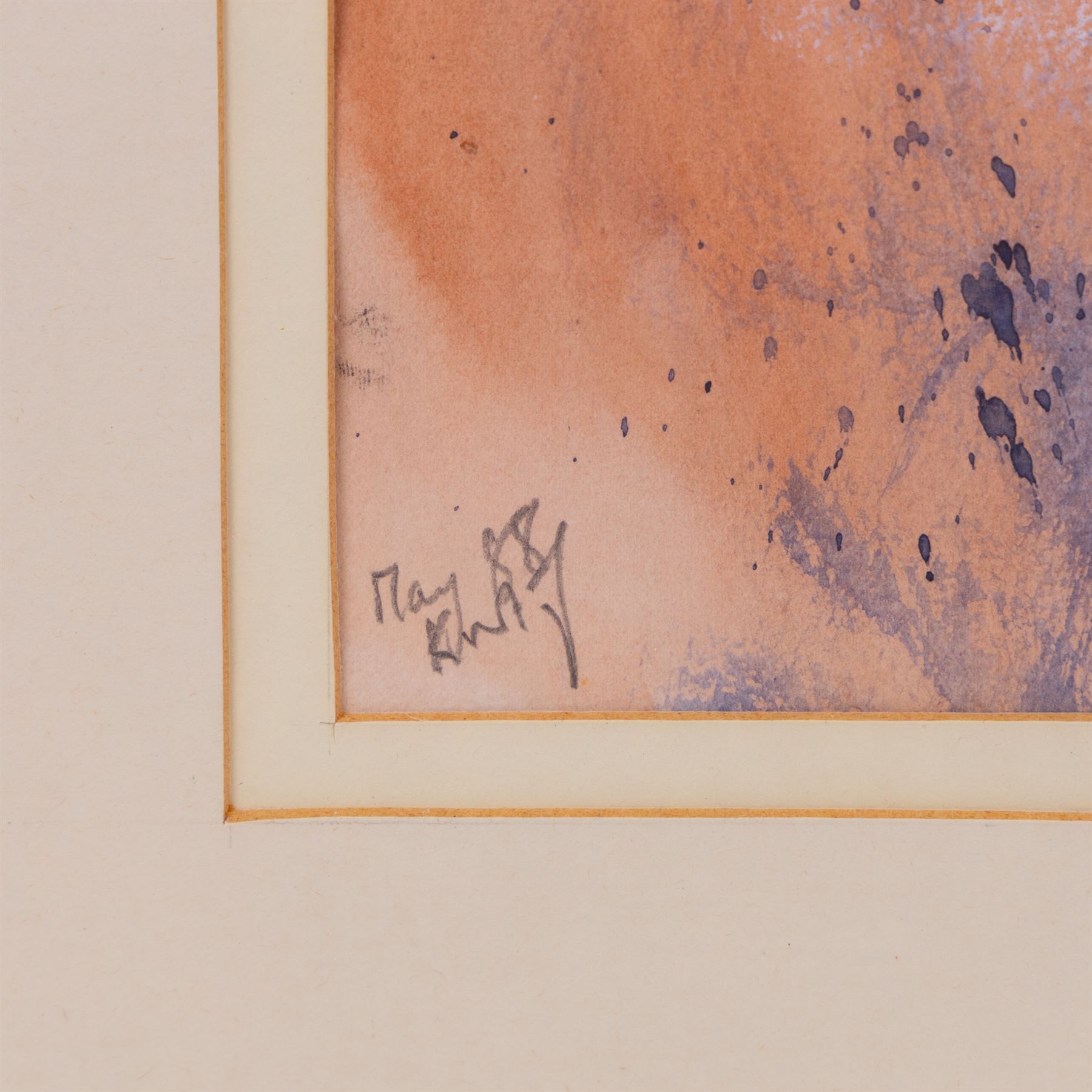 Kurt Jackson (British 1961-): 'Widemouth Bay II', mixed media signed and dated May '88, titled on label verso 41cm x 36cm 
Provenance: with Pelter Sands Fine Paintings, label verso