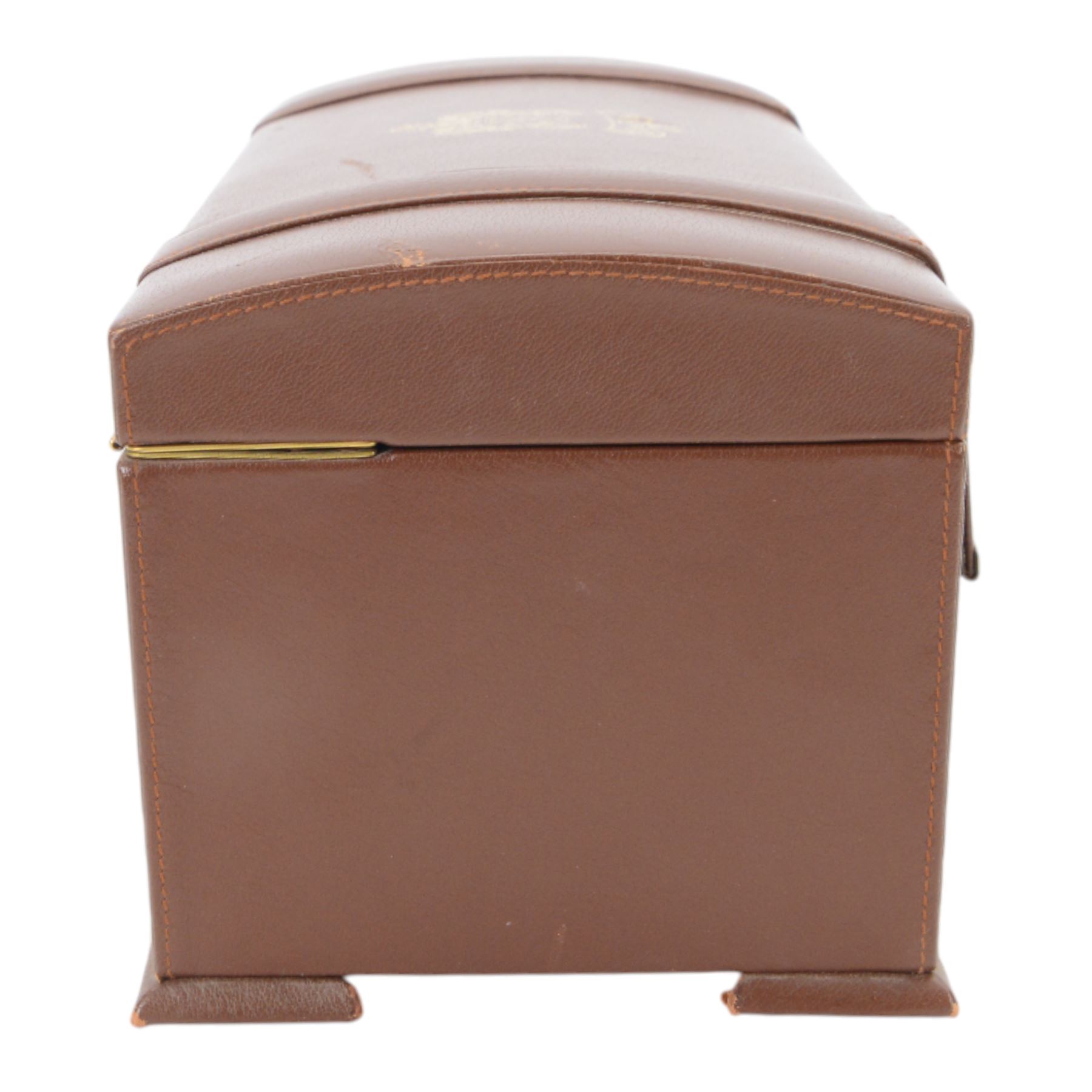 Rey Luis Felipe Gran Reserva, brandy, in American oak wrapped bottle, unknown contents and proof, within leather case 