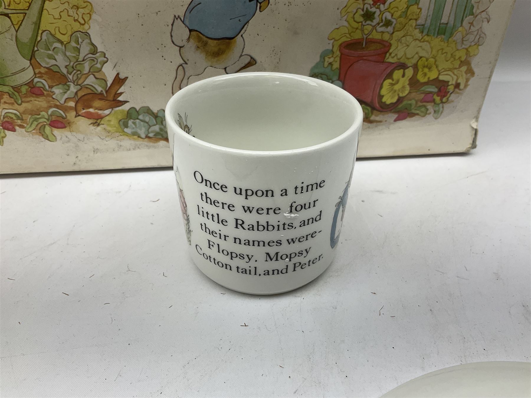 Wedgwood Peter Rabbit nursery set, boxed, comprising cup, plate and bowl