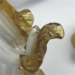 Pair of murano glass figures of Courtesans, H37cm