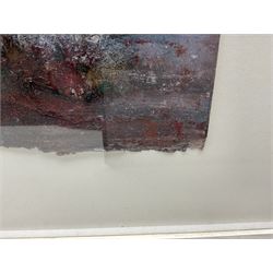 John Thornton (Northern British 1944-): 'Tide on the Turn', mixed media and collage signed twice, titled and signed verso 56cm x 56cm