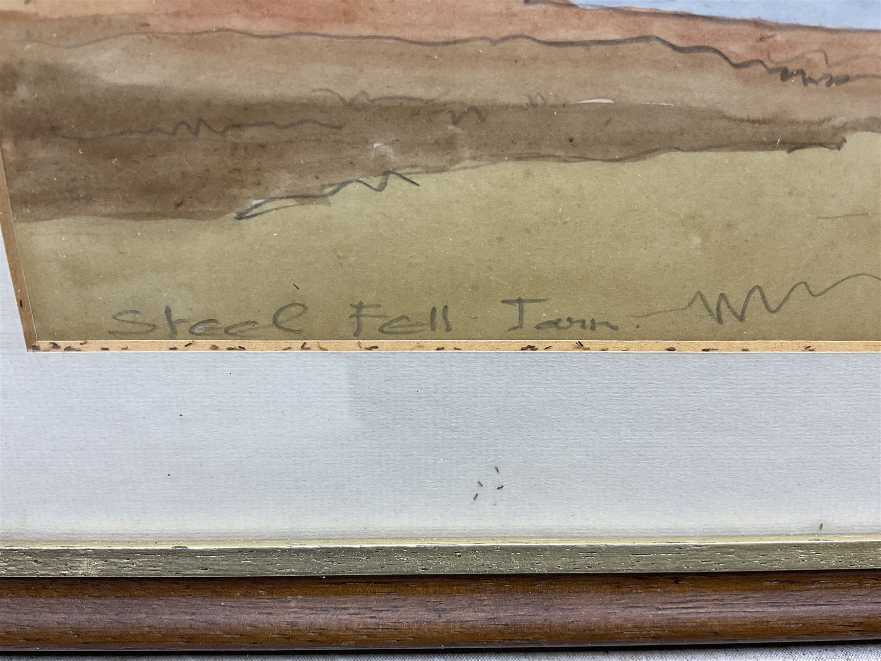 William Heaton Cooper RI (British 1903-1995): 'Steel Fell Tarn', watercolour over pencil signed and titled 24cm x 35cm