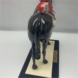 Coalport figure, 'Trooping the Colour', modelled as  Queen Elizabeth II taking the salute at Trooping the Colour, by Timothy Potts, limited edition 124/450