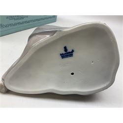 Three Lladro figures, comprising Pondering, no 5173, Nostalgia, no 5071 and Nature's Bounty, no 1417, all with original boxes, largest example H27cm