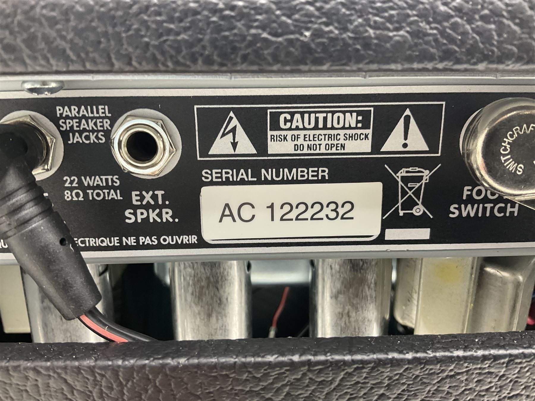 Fender Deluxe Reverb combo amplifier; model 65 Deluxe; type PR-239; 100 watts; made in USA; serial no.AC122232; L61cm; with cover