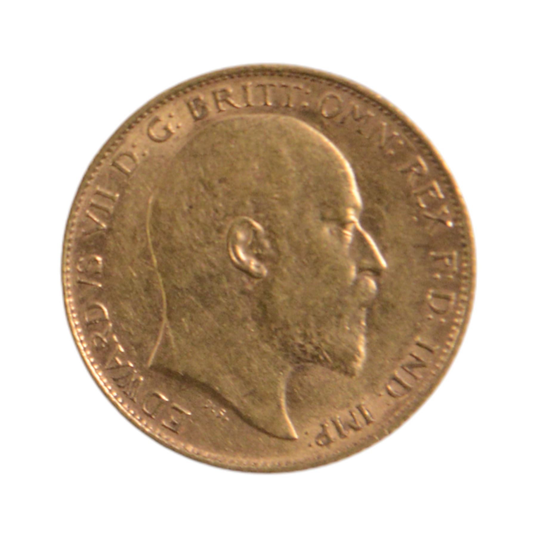 King Edward VII 1910 gold half sovereign coin