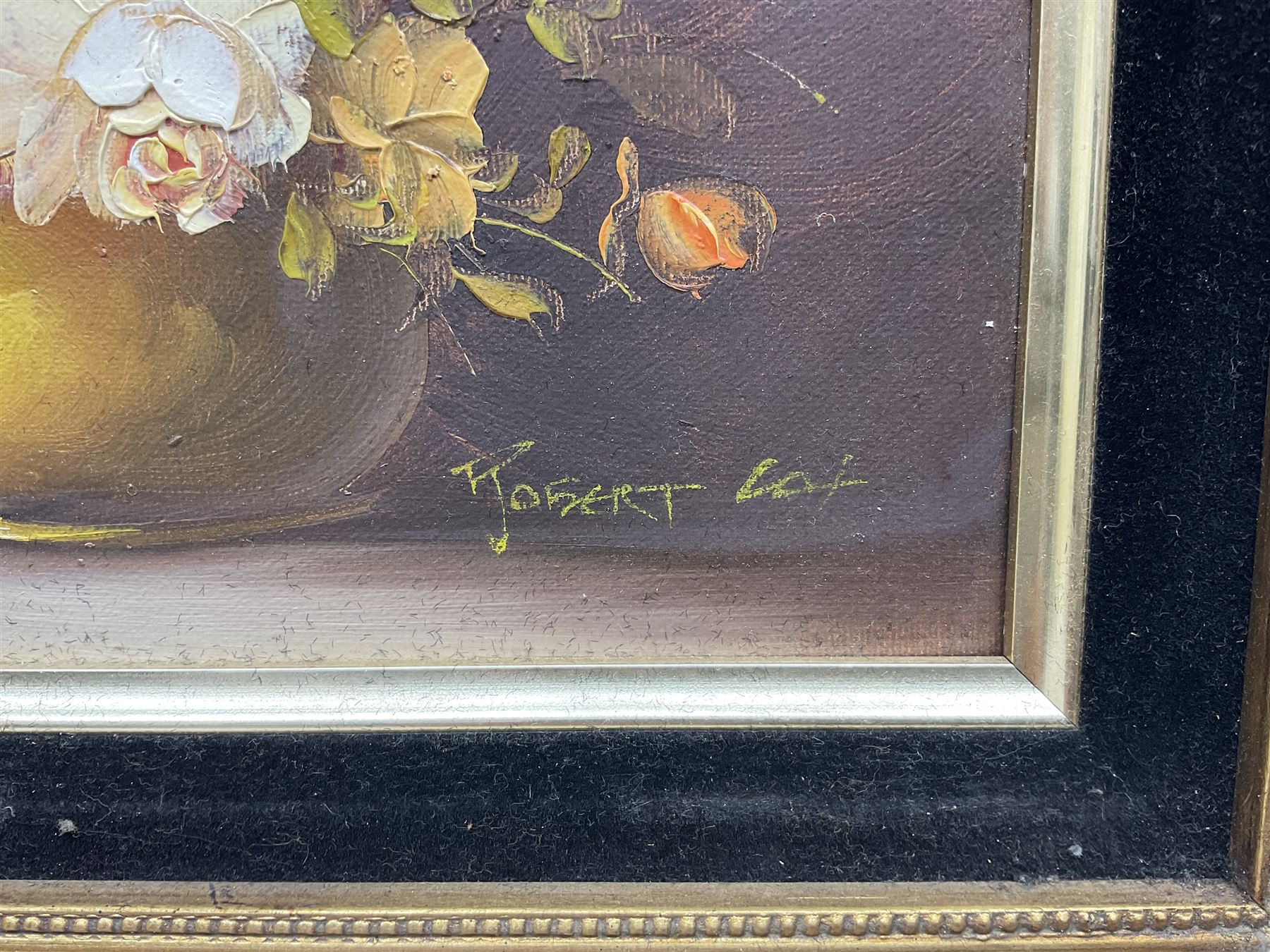 Robert Cox (1934-2001): Floral Still Life, oil on canvas board signed 19cm x 24cm