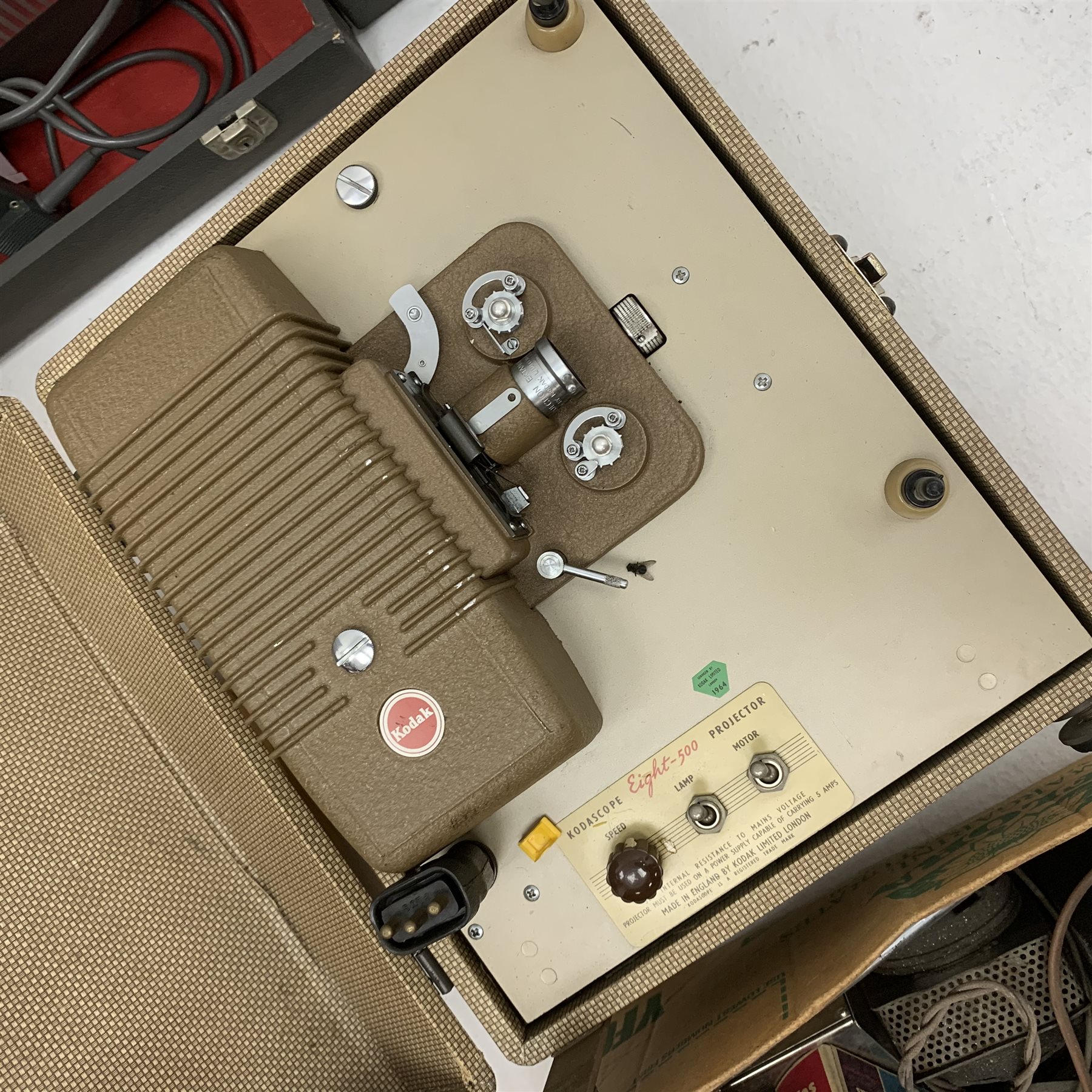 Sony Tritron Colour TV KV-6000BE, LPL enlarger, Kodascope Eight-500 projector, Tandberg Stereo Tape Recorder model 621X, Eumig mark s projector etc 