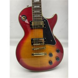 Epiphone Gibson Les Paul electric guitar c2004 with red sunburst finish, serial no.U02030418; L100cm; in fitted hard case