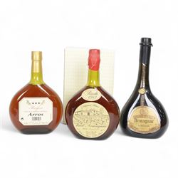 Chateau Blanc 1983 Vieil Armagnac together with Arros Amergnac and Prince D'Arignac Armagn...