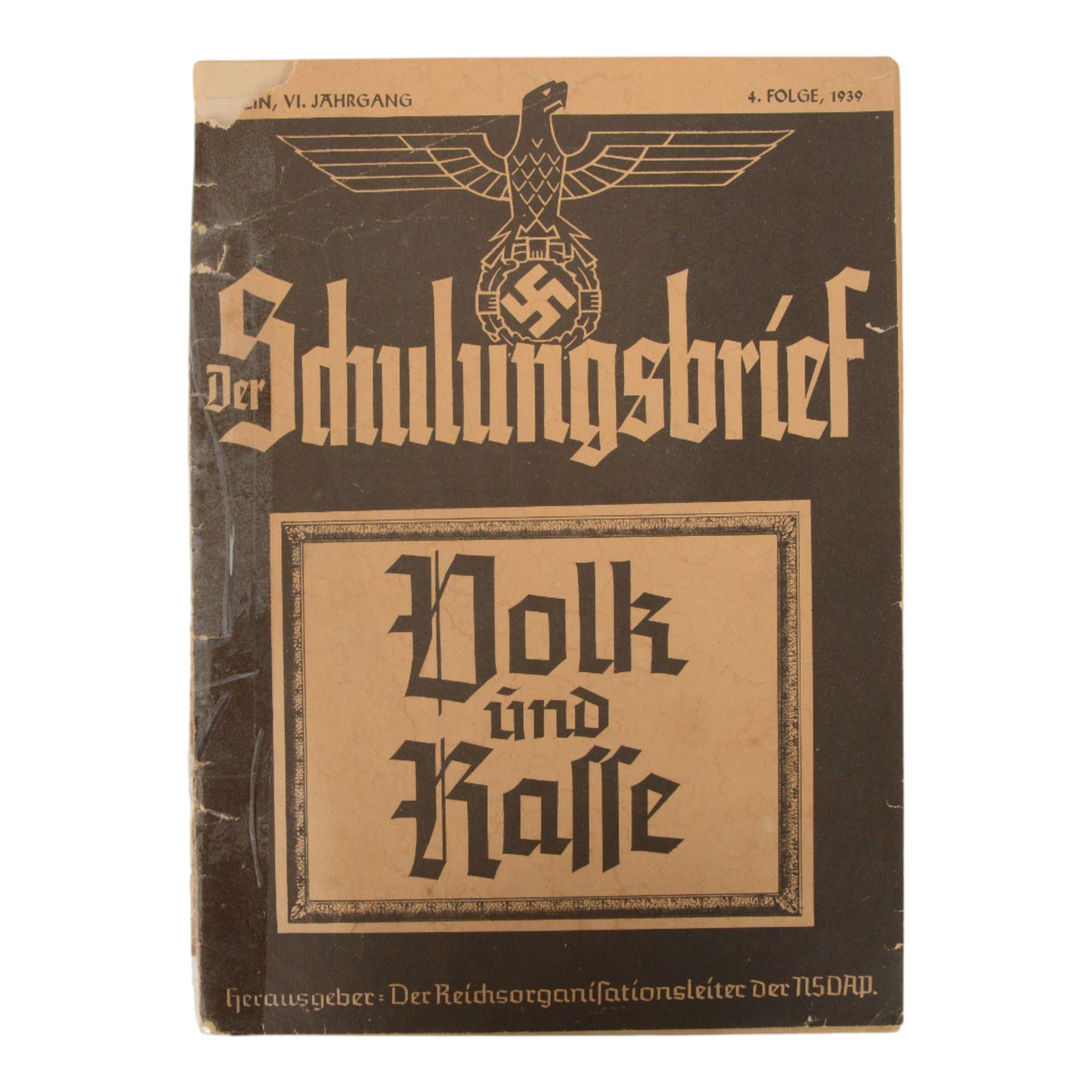 German Cigarette album on Imperial German Orders, medals & decorations together with a Third Reich Cigarette card album on Wild Flowers, Third Reich magazine Der Schulungsbrief
