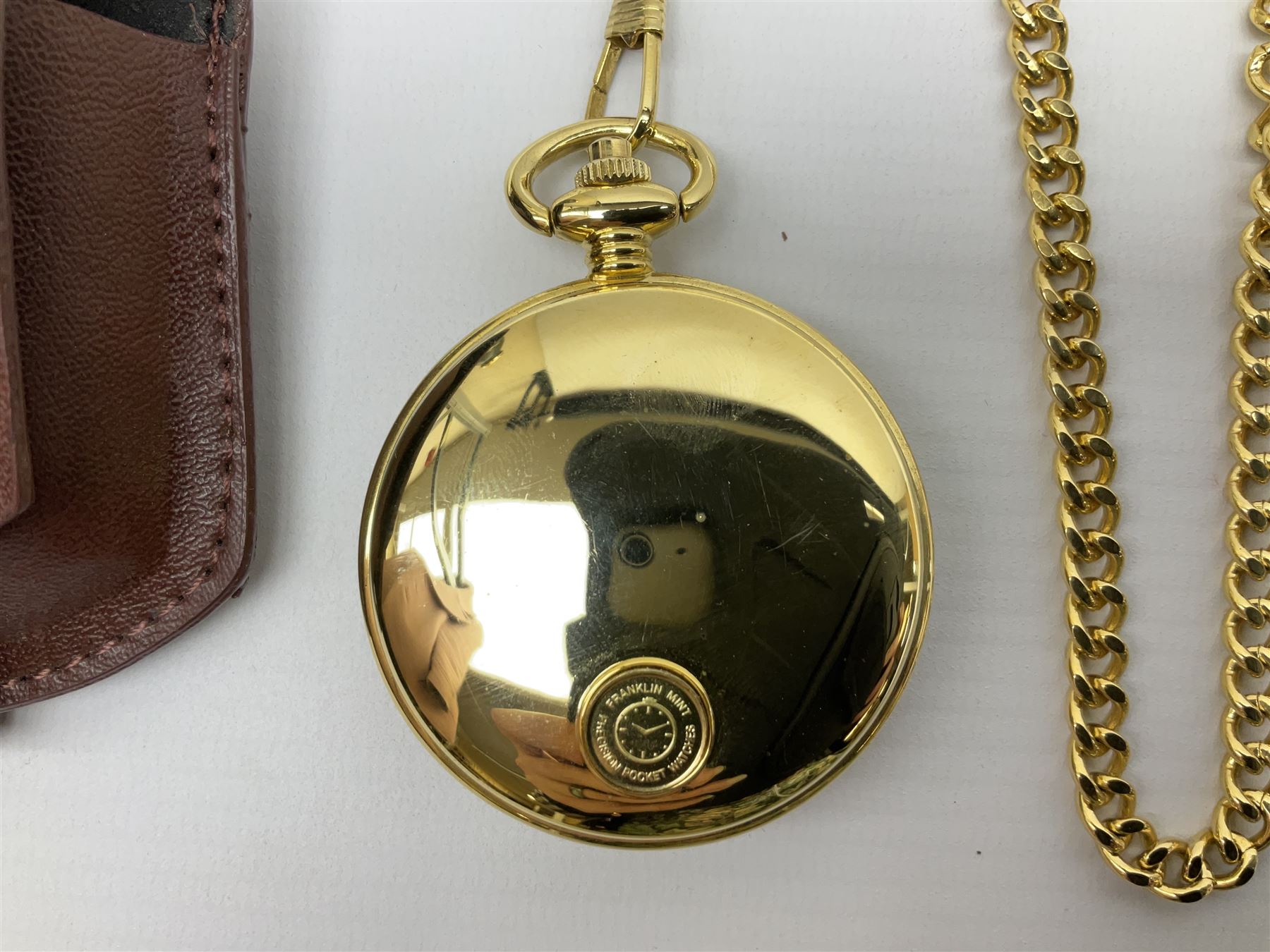 Franklin Mint Bald Eagle pocket watch cased and a collection of twenty