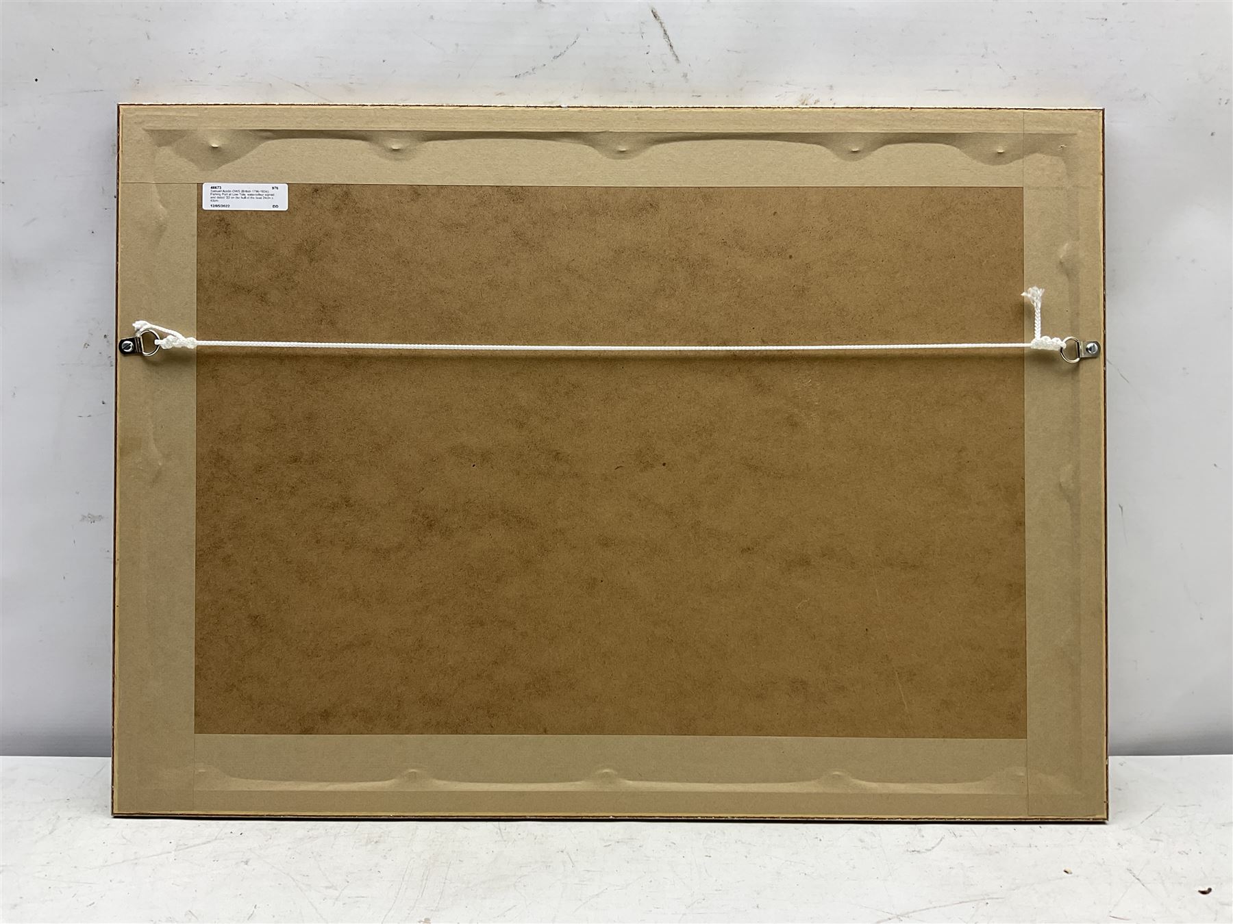 Samuel Austin OWS (British 1796-1834): Fishing Port at Low Tide, watercolour signed and dated '22 on the hull of the boat 24cm x 43cm