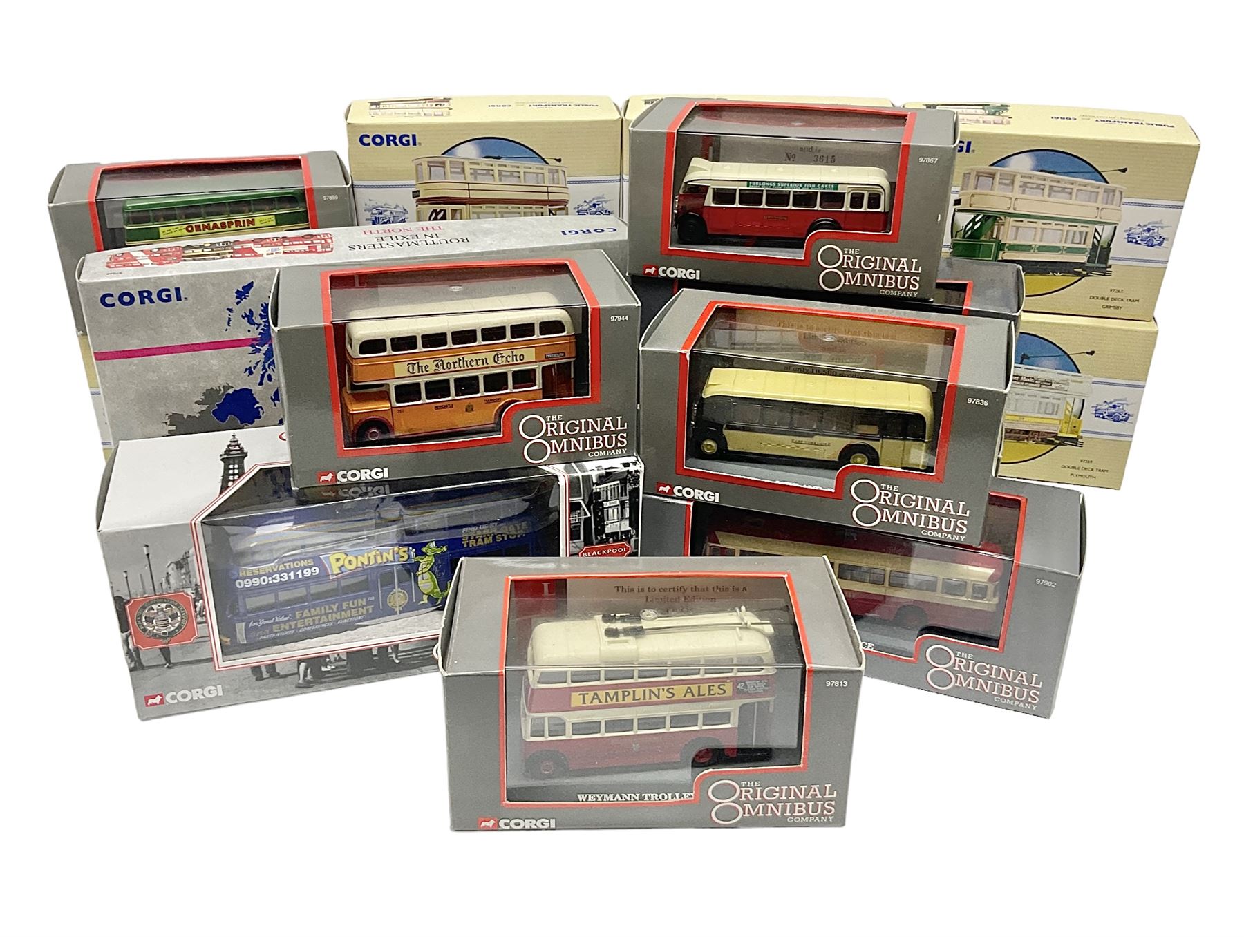 Eight limited edition The Original Omnibus 176 scale diecast