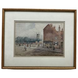 John George Hall (Hull 1835-1921): 'Drypool Square' watercolour signed and dated 1804, 20cm x 28cm  