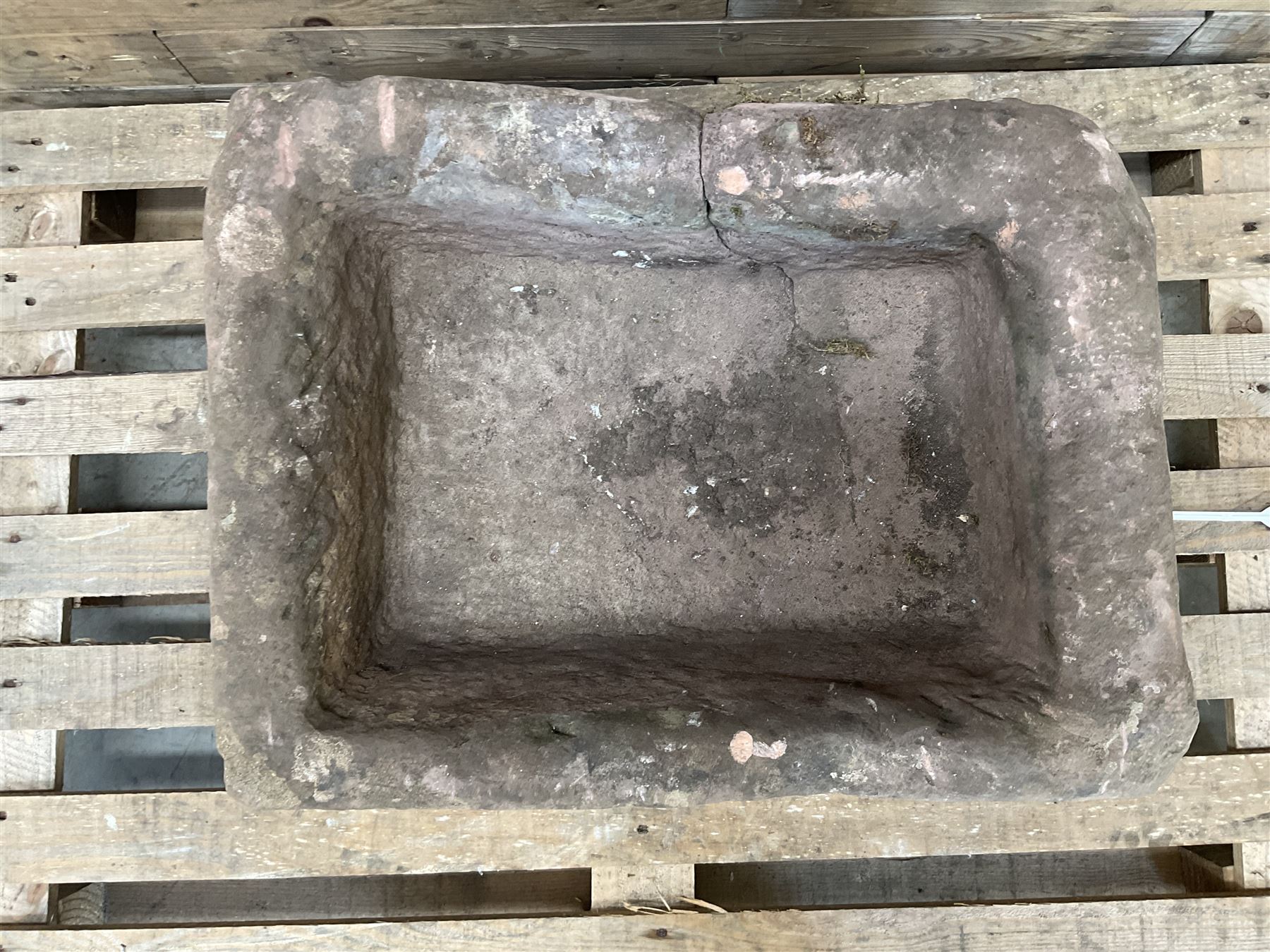 19th century rectangular stone trough 