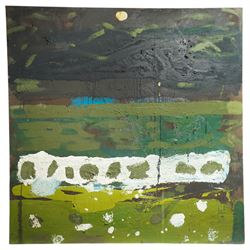 Alan Gummerson (Northern British 1928-2020): Abstract Forest Landscape, oil on canvas signed verso 120cm x 120cm