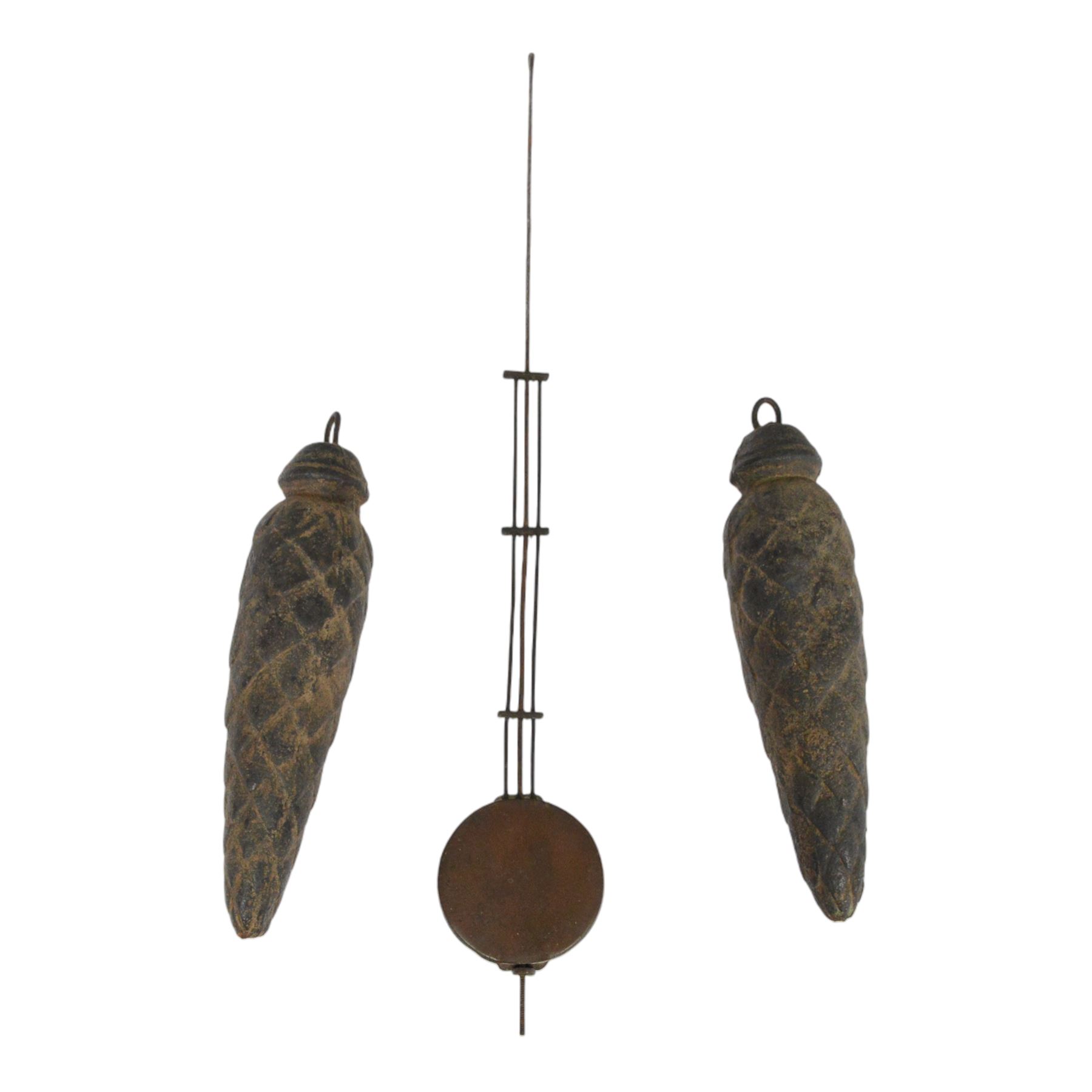 Mid-19th-century Black Forest 'Augenwender' moving eyes Cuckoo wall clock, stained wooden case with painted dial portrait of a man with a pipe and moving eyes, 30-hour brass plate movement striking on a coiled gong, and cuckoo strike together with weights and pendulum 

Literature: Schwarzwald-uhren, Berthold Schaaf (2008) p. 92-94
