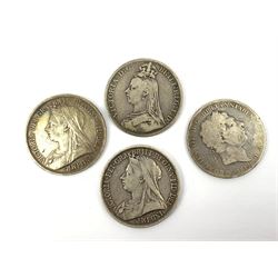 King George III 1819 crown coin and thre