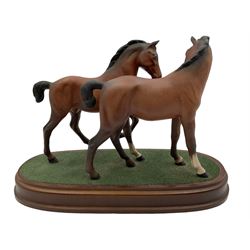 Two Royal Doulton horse figures, 'Spirit of the Wild' and 'Spirit of Love' 