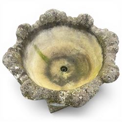 Cast stone ornate garden urn