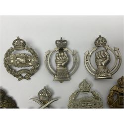 Twenty-seven military metal cap badges including Royal tank Corps, Reconnaissance Corps, Royal Armoured Corps, Royal Corps of Signals, Womens Army Auxiliary Corps, Queen Mary's Army Auxiliary Corps, Auxiliary Territorial Service,  Royal Engineers, REME, Army physical Training Corps etc 