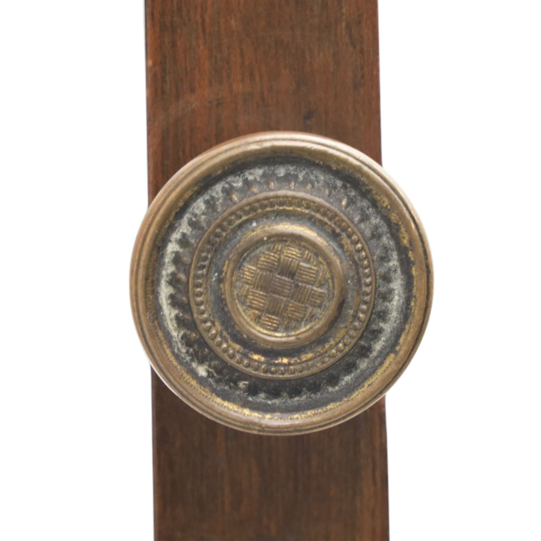 Georgian style mahogany cheval mirror, arched rectangular mirror plate within a moulded frame, on turned supports with brass adjustment mounts, raised on downswept supports terminating in claw feet