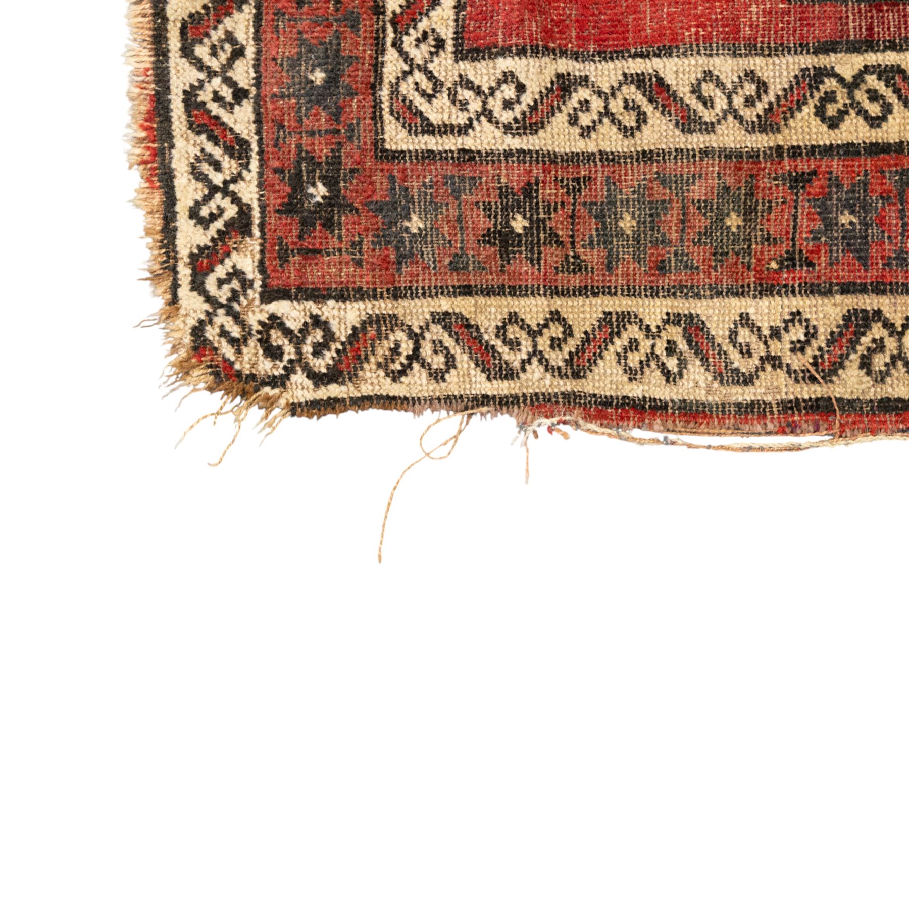 Four Persian rugs, Turkish Anatolian rug, 194x131cm, Turkish Anatolian prayer rug  136x78cm, Persian Gabbeh prayer rug 88x67cm, Caucasian Kazak rug 152x100cm (4)