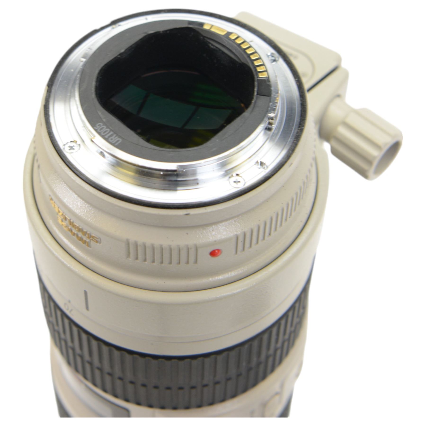 Canon EF 70-200mm 1:2.8 L IS Ultrasonic zoom lens, serial no. 236345, with Canon ET-86 lens hood, in carry case 