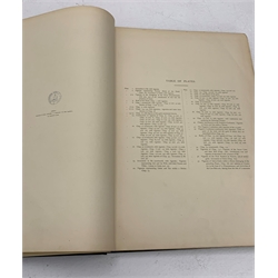  The Book of the Dead - Facsimile of the Papyrus of Ani. 1890. British Museum. Large folio edition. Series of large colour plates. Ex Brighton Public Library with numerous library stamps and library black cloth binding.  