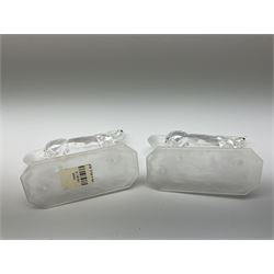 A pair of Swarovski Crystal horses H9.5cm, in original boxes