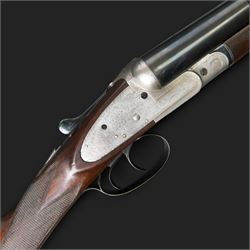 E Freeman, 12 bore double trigger sidelock, side by side shotgun, 71cm (28