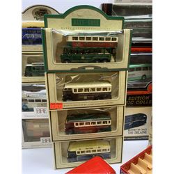 Various makers - twenty-eight die-cast models of buses by EFE (Exclusive First Editions), Lledo, Days Gone etc including GB Models limited edition Bedford OB Coach No.45/1000 with certificate; most boxed but six unboxed (28)
