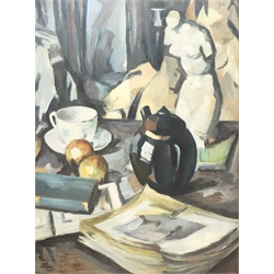 After Samuel John Peploe (Scottish 1871-1935): Still Life with Teapot, oil on canvas unsigned 59cm x 43cm