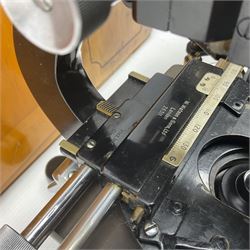 Three microscopes, comprising Ernst Leitz Wetzlar, W Watson & Sons service II no 125485, W Watson & Sons Bactil binocular no 115722, all boxed  