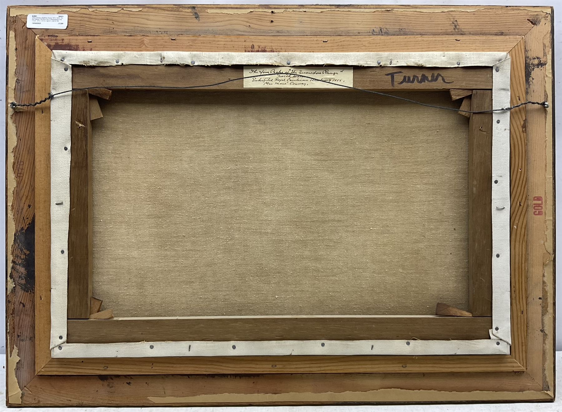 Owen Bowen (Staithes Group 1873-1967): 'The Five Peaks of the Snowdon Range', oil on canvas signed, original title label verso 40cm x 60cm 
Provenance: exh. Royal Cambrian Academy 1955 No.74; by direct descent through the artist's family, never previously been on the market