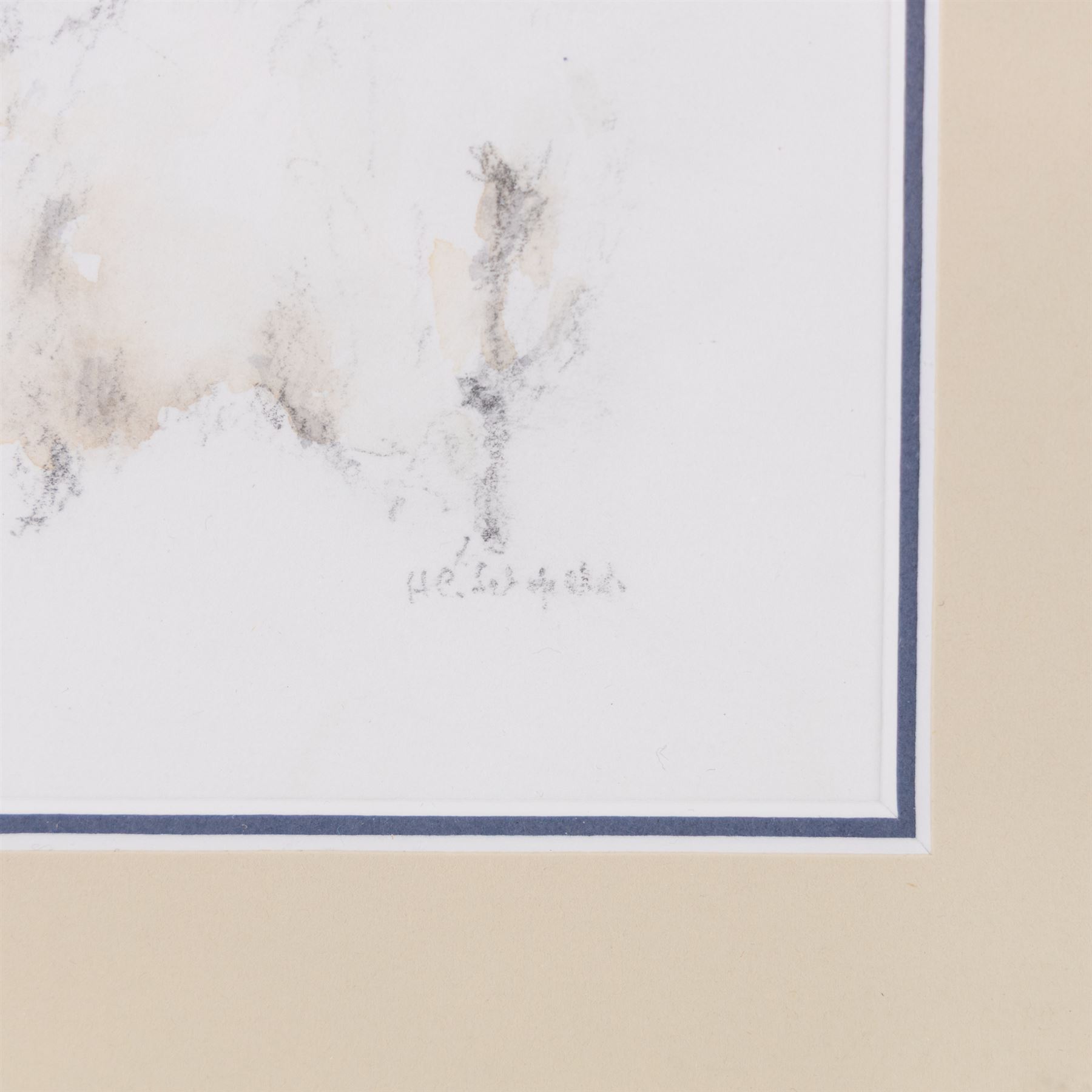 HC Schofield (British 20th Century): Sheep and Ram, two watercolours signed 10cm x 12cm (2)