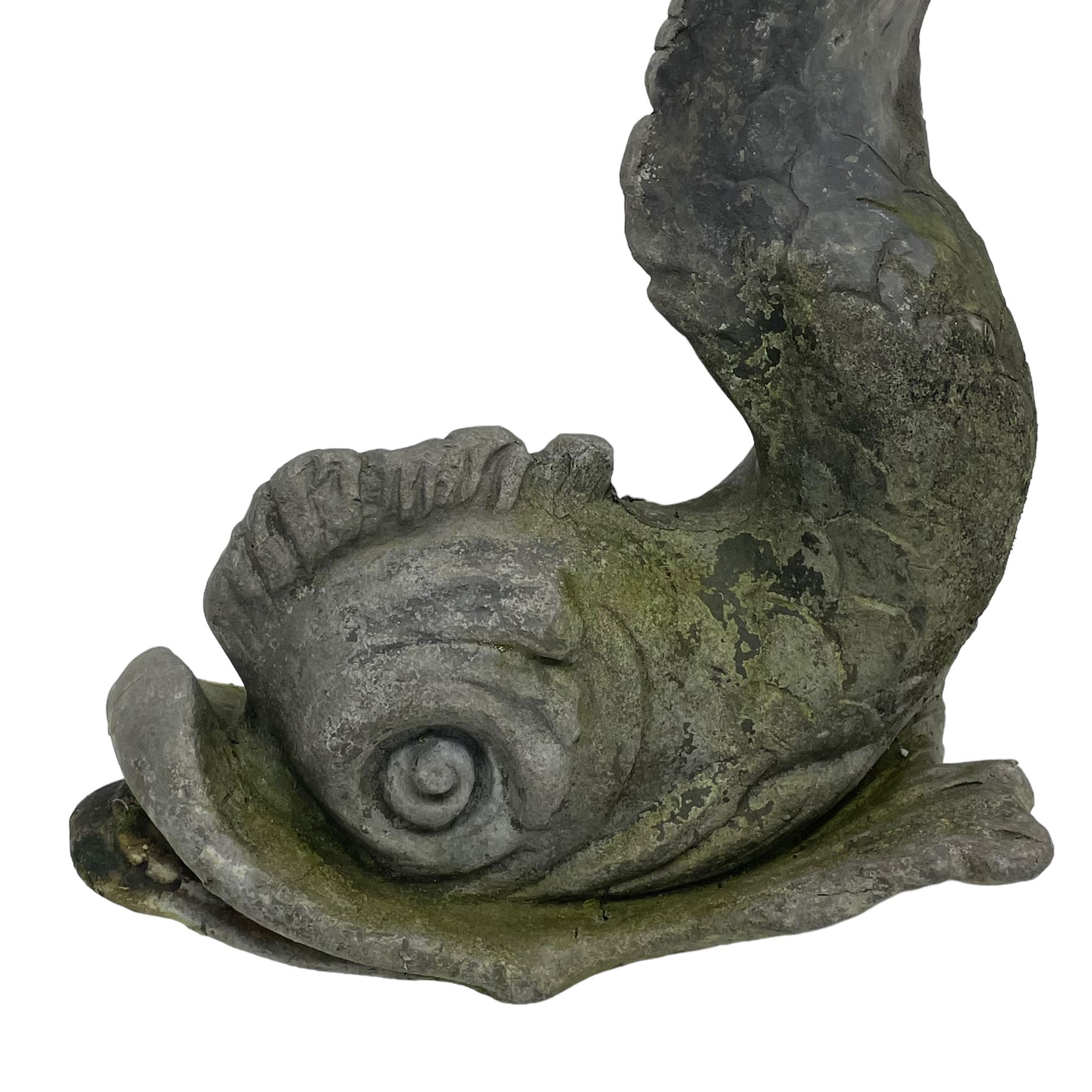 Lead garden ornament in the from of a dolphin 